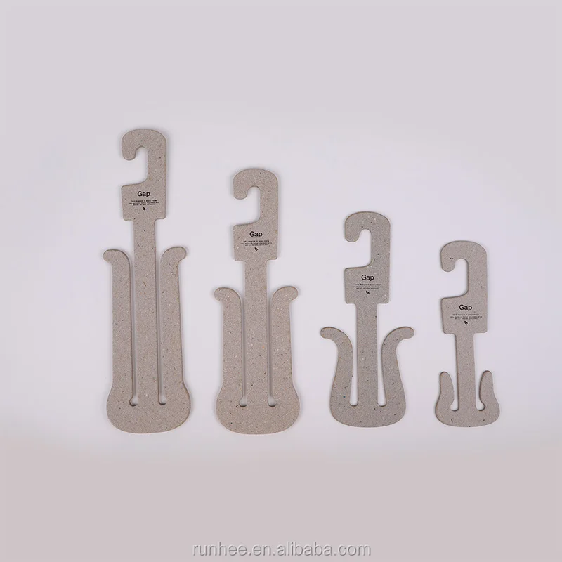 Recycled Paper Custom Cardboard Hangers 10cm Width For Slippers And Shoes