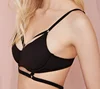 B10527A sexy lady fashion padded bikini bra hot sale black back cross bras