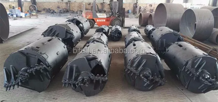 drilling bucket with bullet teeth