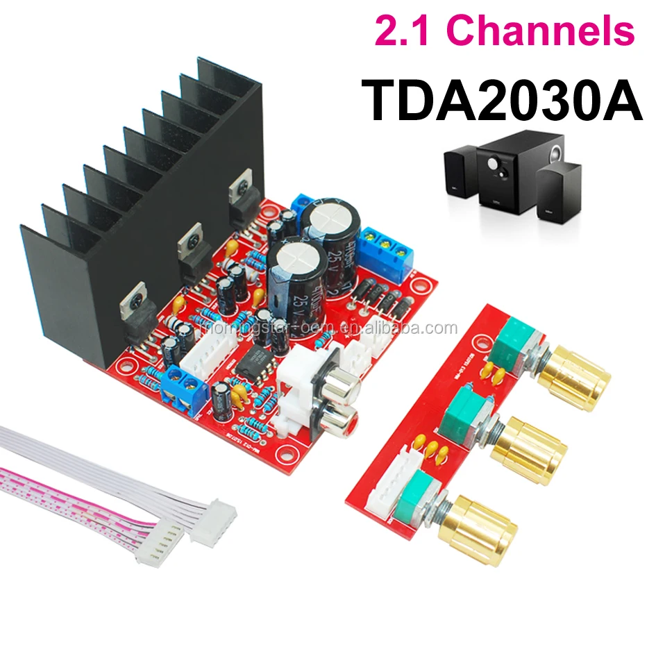Mega Bass TDA2030A сабвуфер усилитель 2,1 канала аудио усилитель мощности печатной платы модуль (собранный) 15 Вт * 2 + 15 Вт подходит для DIY