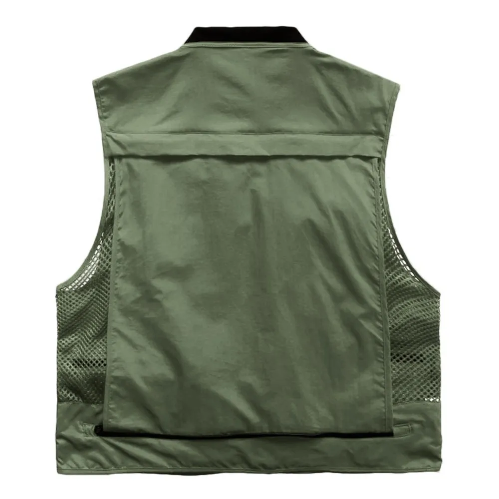 2015 New Arrival Men Quick-Drying Outdoor Multi-pocket Travel Vest Outdoor Photography Knitted Collar Vest 3L