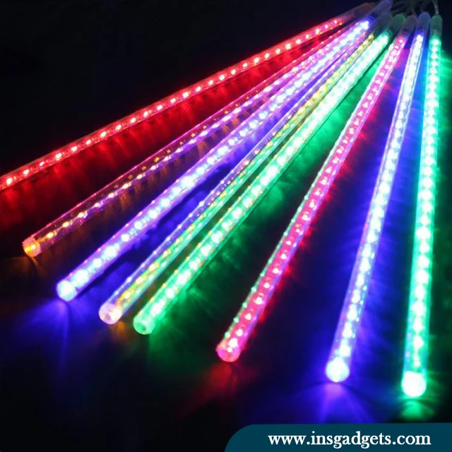 led light string ,h0tvv3 meteor shower rain string light for