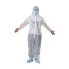 Dustproof cheap custom unisex disposable PP coverall protective clothing with/without hood