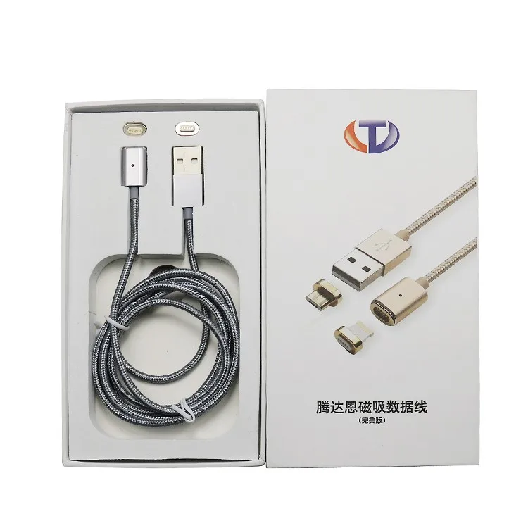Magnetic cable for iphone 7/7plus/6plus/s7 edge/s7 1M cable 360 degree plug round magnetic charging cable - ANKUX.COM
