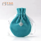 wholesale Cheap price red black velvet storage pouch for necklace ring jewelry bag