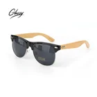 wholesale custom logo uv400 lens plastic frame bamboo temples sunglasses wood polarized sun glasses for men women