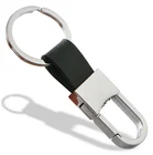 Wholesale Men Metal Leather Car Key Chain Custom Laser Logo Business Corporate Creative Gifts Keychain
