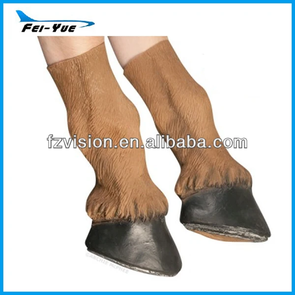 adult latex horse hooves halloween costume gloves prop