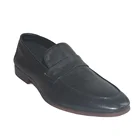 wholesale italian style black genuine leather formal slip-on men penny loafers dress shoes