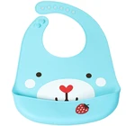 Soft Silicone BPA Free Bandana Drool Silicone Large Baby Bibs Wholesale with Catcher