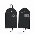 Hanging Garment Bag Dress And Suit Protector Black Fabric Garment Bag