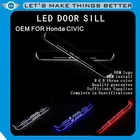 LED light stainless Auto Accessories Jade /car welcome pedal sill plate/ scuff plate/LED Door sill for CIVIC