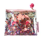 Colorful glitter confetti pvc cosmetic bag