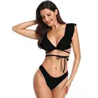 China Wholesale Bikini Black Two Pieces Swimsuit
