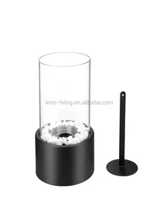 Round Tabletop Biofuel Glass Mini Fireplace Buy Round Tabletop