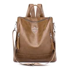 New design fashion Women PU leather black Leisure backpack