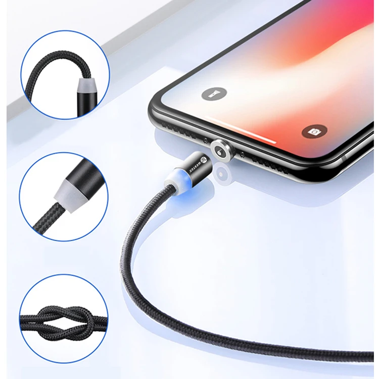 Wholesale USB C Type C LED Phone Magnetic Cable Floveme Magnetic Streamer Magnetic Absorption Cable - ANKUX.COM