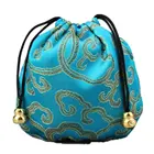 Silk Brocade Jewelry Pouch Coin Purse Gift Bag Drawstring Jewelry Pouch Bag Party Reusable Grocery Bags