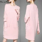 Fashion custom long sleeve women knitted winter dress