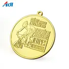 custom 2d relief gold bike bicycle award medal for sale