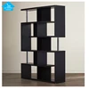 White modern wall wooden bookshelf with metal