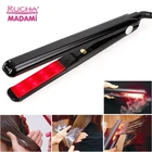 Hair straightener titanium stainless steel plates ultrasonic cold hair straightener