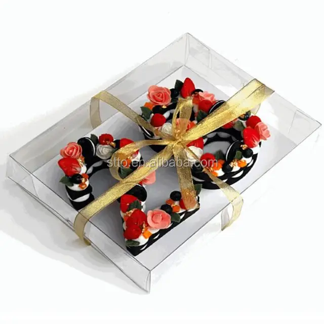 transparent cake box clear top wedding birthday favor