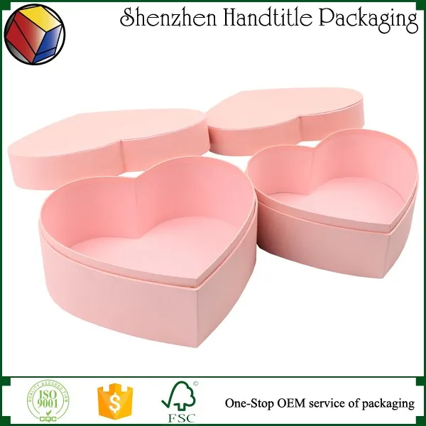 custom sweet heart special shape flower box gift