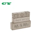 Rustic 6 Piece Wooden Block Wedding Day Countdown Calendar