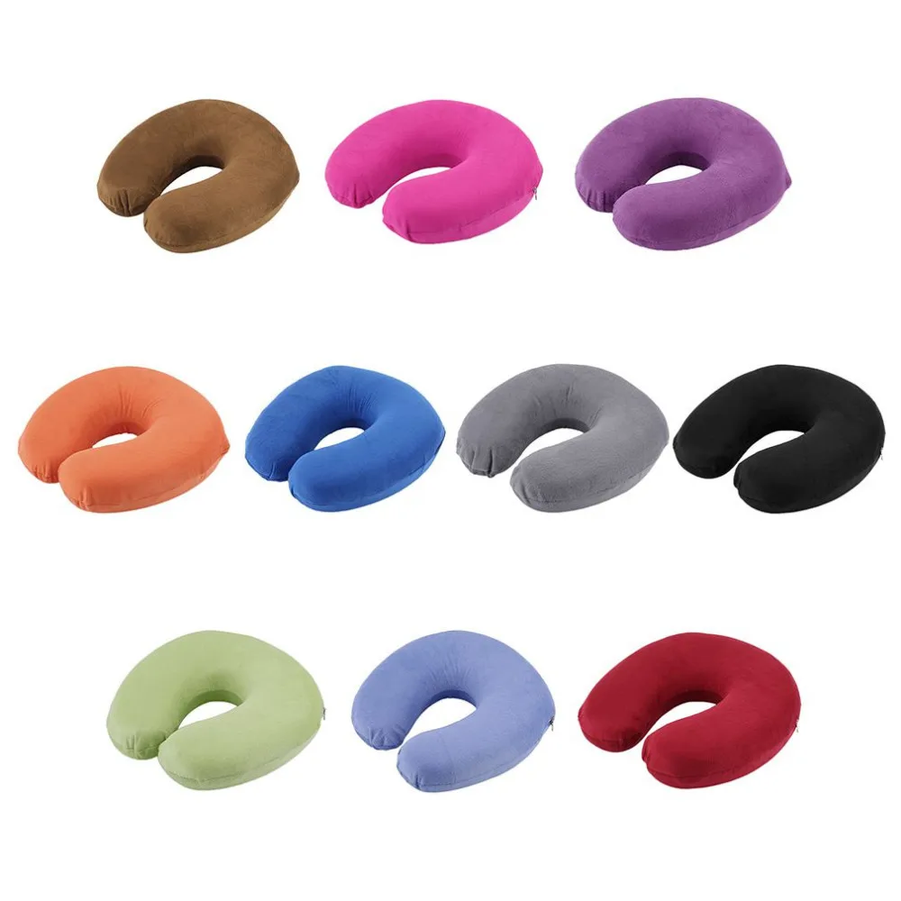 2016 Hot Sale 1Pcs Travel Pillow Portable Neck Pillow U Shape Neck Cushion Flocking Pillow Support Flight Travel Accessory