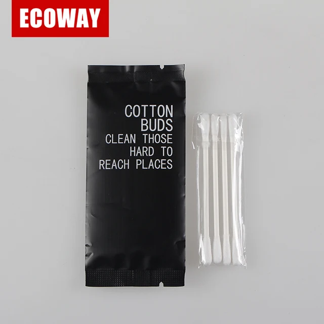 disposable customized cotton swabs cosmetic white plastic cotton