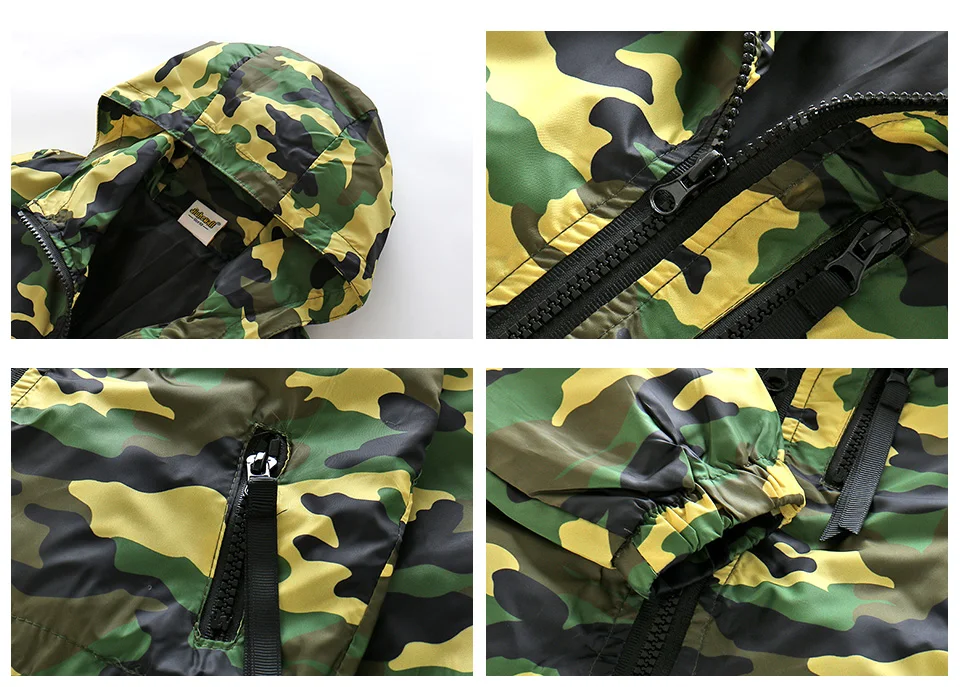 2018 New Children Camo Hooded Jackets For Boy Girls Camouflage Zipper Windbreaker Kids Long Sleeve Casual Outdoor Clothes CMB409 (4)