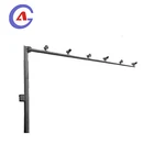 Customized size and color Q235 hot dip galvanized steel CCTV camera pole for traffic safety
