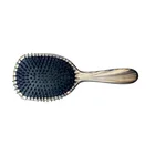 Plastic detangling hair brush with black cushion