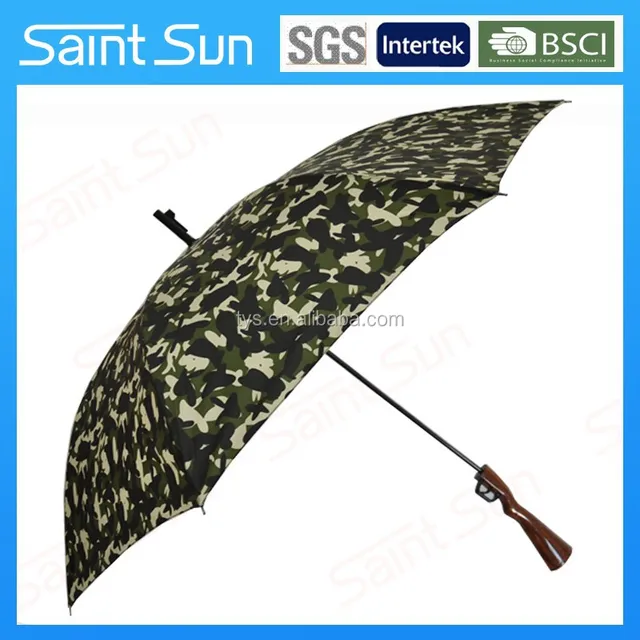 27 Inch Army Color Auto Open Water Gun Umbrella