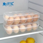 Clear plastic kitchen egg tray storage container