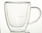 nice looking double wall glass coffee cup glass cup
