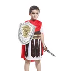 children hot selling halloween simple cosplay robe for boy Ancient Rome warrior costume