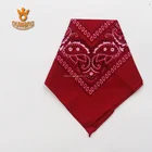 Cotton Fashion Motorcycle Multifunctional Promotional Custom Printed Multi-purpose Paisley Red Bandana