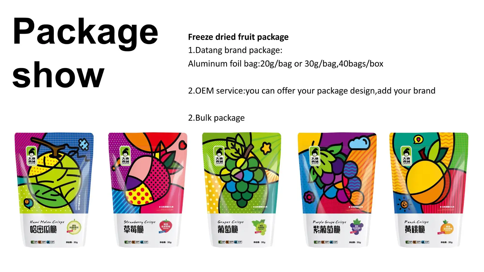 Nutritional healthy freeze dried strawberry peach cantaloupe grape apple freeze dried fruit