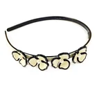 New Arrival Fashion Elegant Girls Flower Headband Handmade French Pearl Beaded Bridal Hairband for Wedding Party