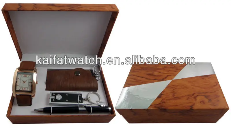 2014 new fashion men watch gift set for gents and fathers gifts