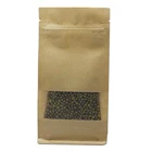 Stand Up Plastic Kraft Paper Side Gusset Zip Lock Packing Bags Resealable Snack Zipper Pouch for Beans Coffee Tea Package