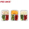 kitchen appliance leakproof airtight 3 compartment bento box plastic lid/ High Quality bento box