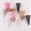 printed wrapping paper mini cute ice-cream cone shape box for small flower