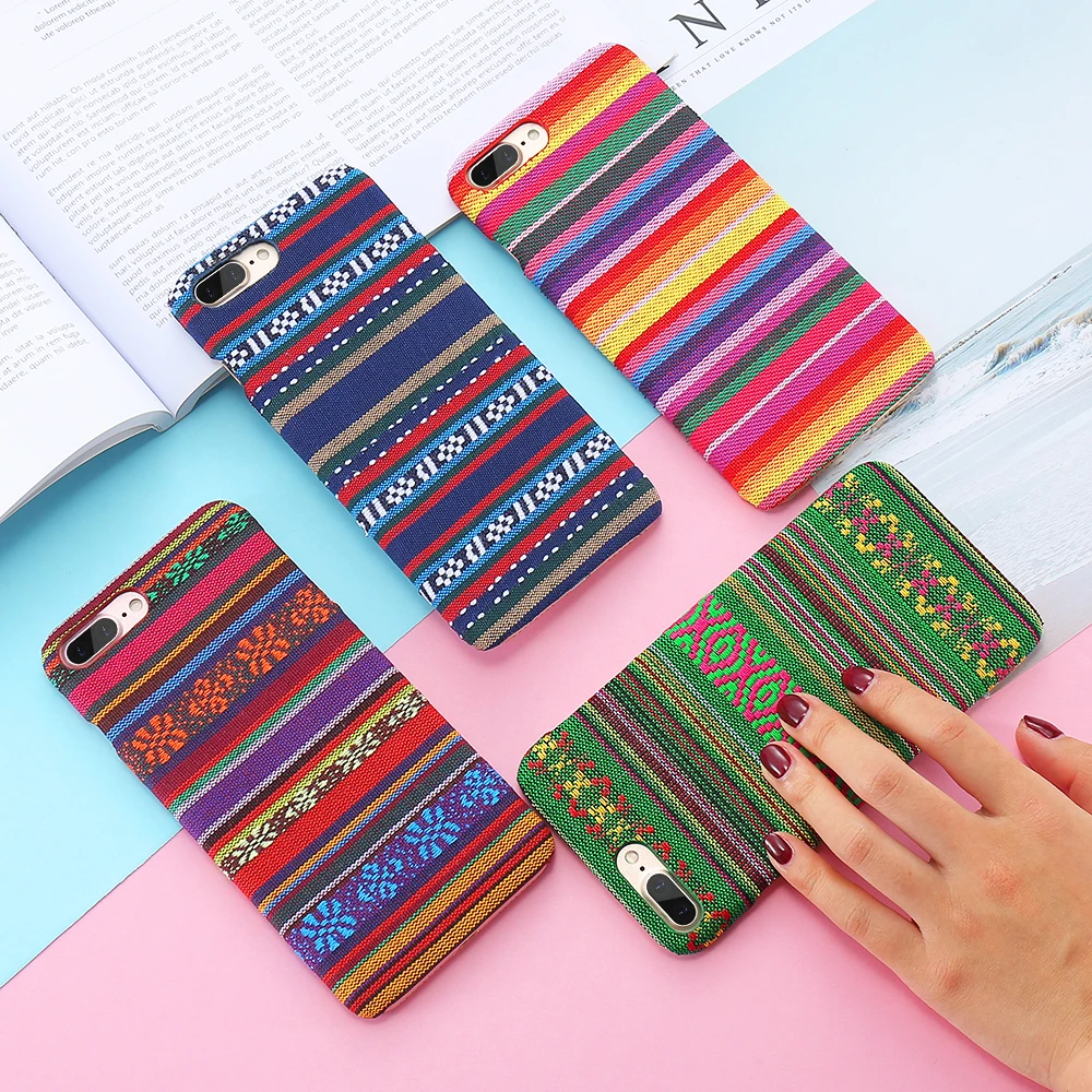 Bohemian Style Phone Case For iPhone 6 6S 7 Plus 5 5S SE Exotic Folk Traditional Cloth Fabrics Back Cover For iPhone 6 i 7 Case (4)