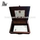 Square red durable wood box Shut the Box for board games