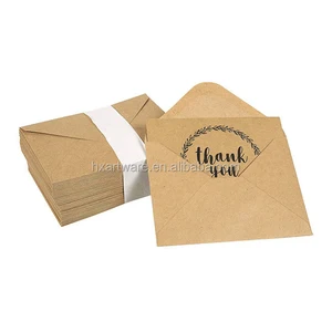 printed 100 pack gold foil stamping thank you greeting cards for