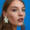 KM best selling products in amazon 2018 rose flower custom enamel flower stud earring 2 gram gold beautiful designed earrings