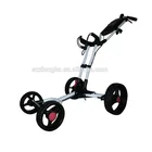 Export practical 4 wheel folding push golf trolley cart